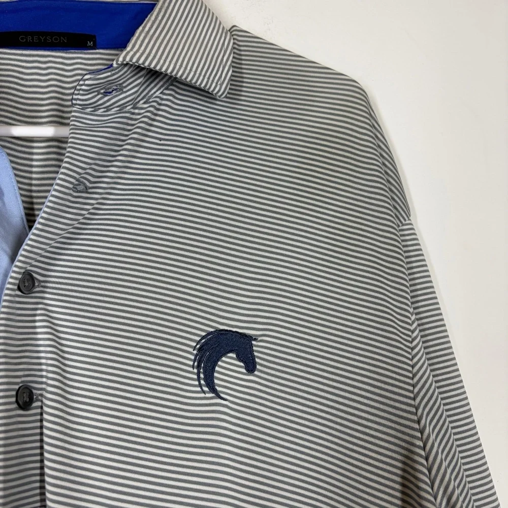 Greyson Men’s Stripe Polo Size Medium - Picture 4 of 9